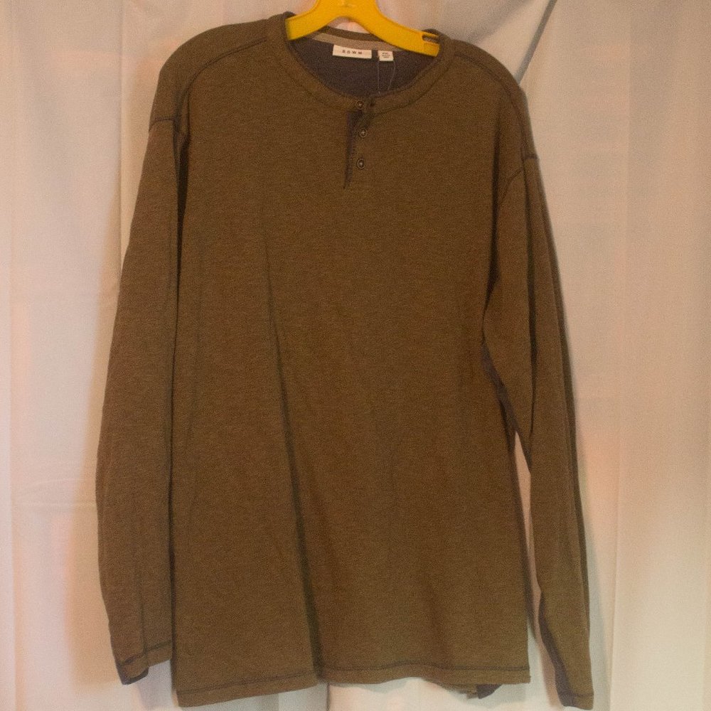 Rowm Casual Men's Pullover Brown XXL